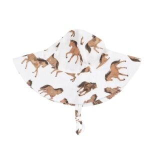 Angel Dear White and Brown Horse Print Hat 0-6 
months